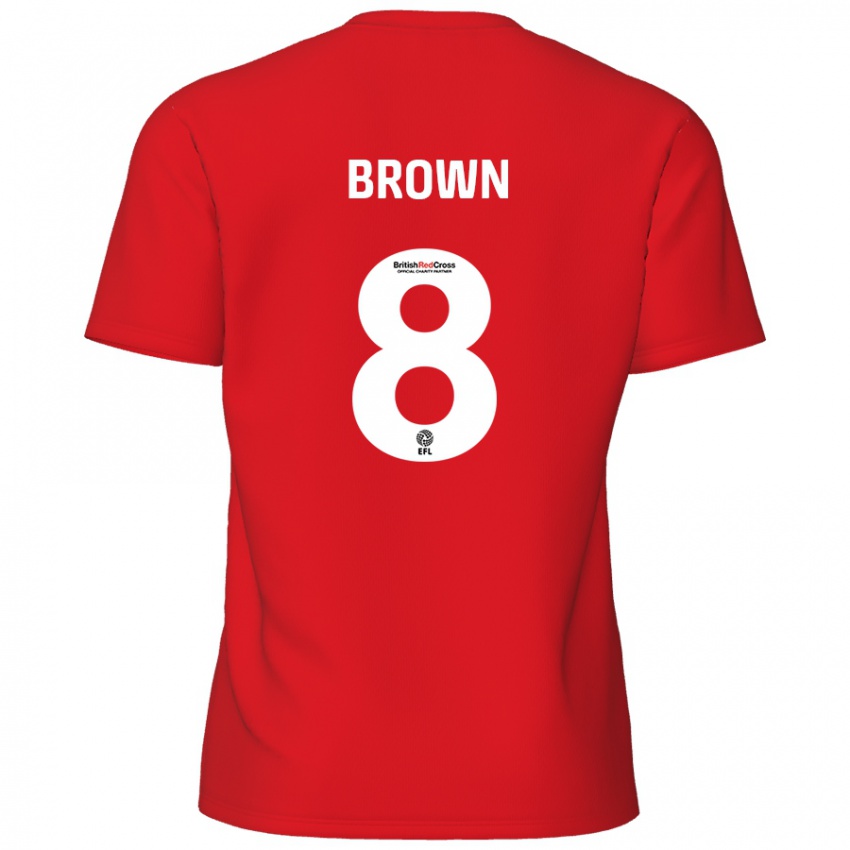 Niño Camiseta Jordan Brown #8 Rojo 1ª Equipación 2024/25 La Camisa