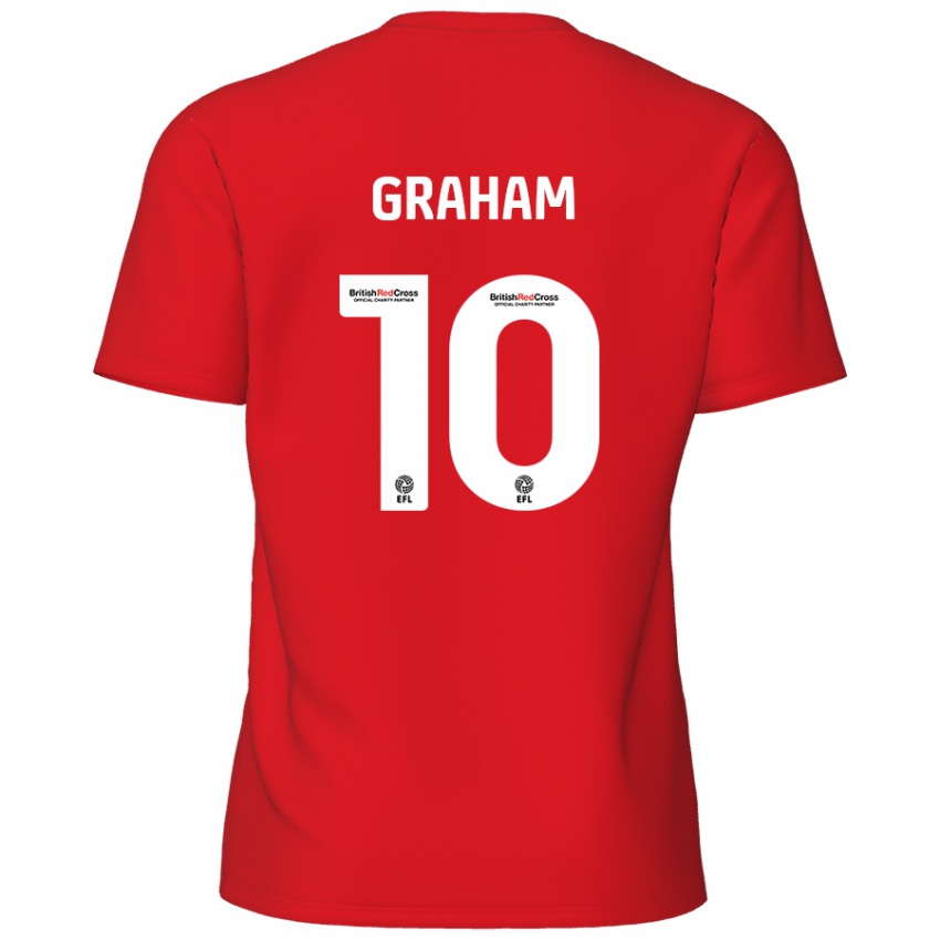 Niño Camiseta Jordan Graham #10 Rojo 1ª Equipación 2024/25 La Camisa