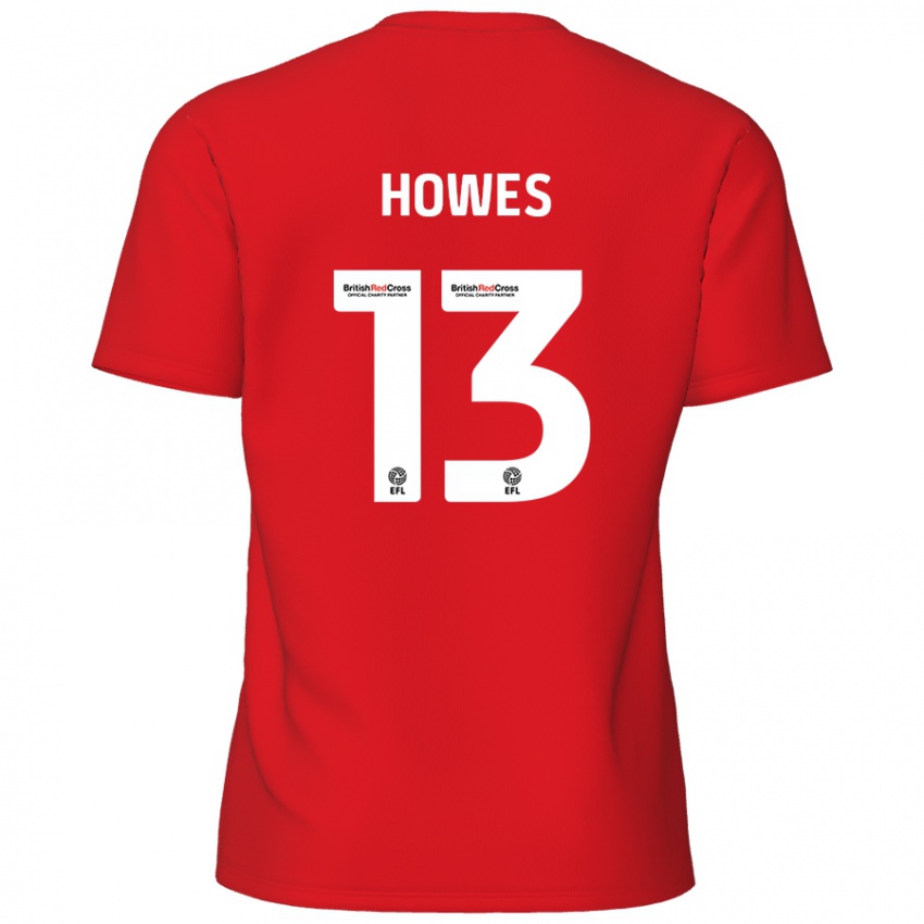 Niño Camiseta Sam Howes #13 Rojo 1ª Equipación 2024/25 La Camisa