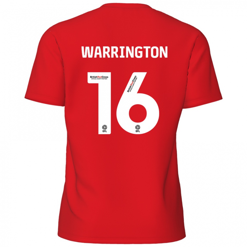 Niño Camiseta Lewis Warrington #16 Rojo 1ª Equipación 2024/25 La Camisa