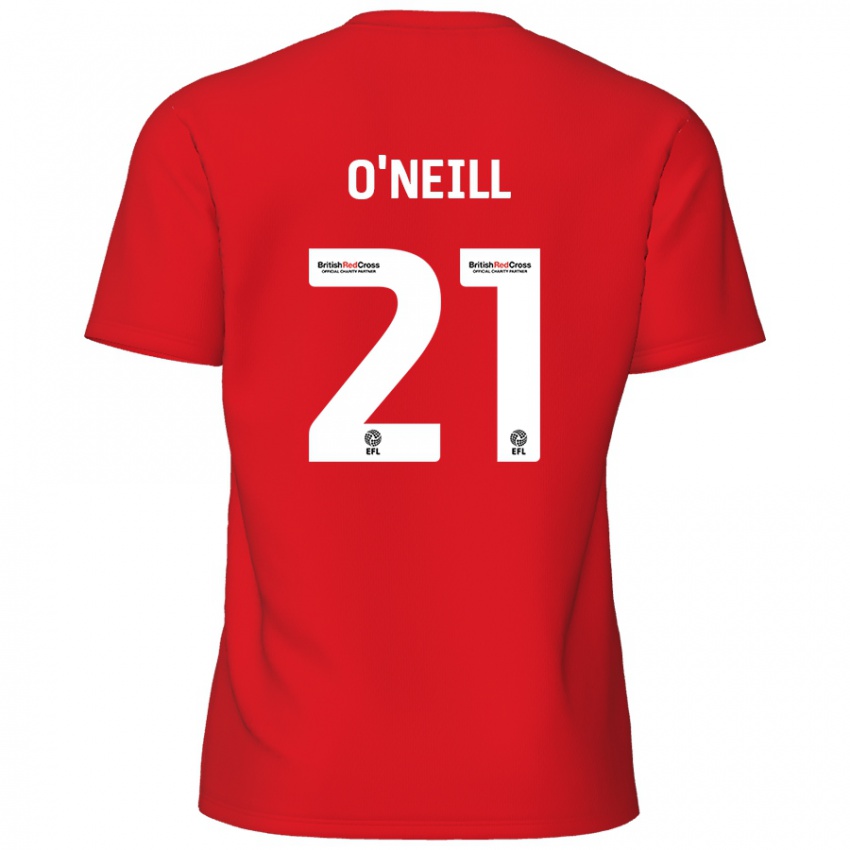 Niño Camiseta Ollie O'neill #21 Rojo 1ª Equipación 2024/25 La Camisa