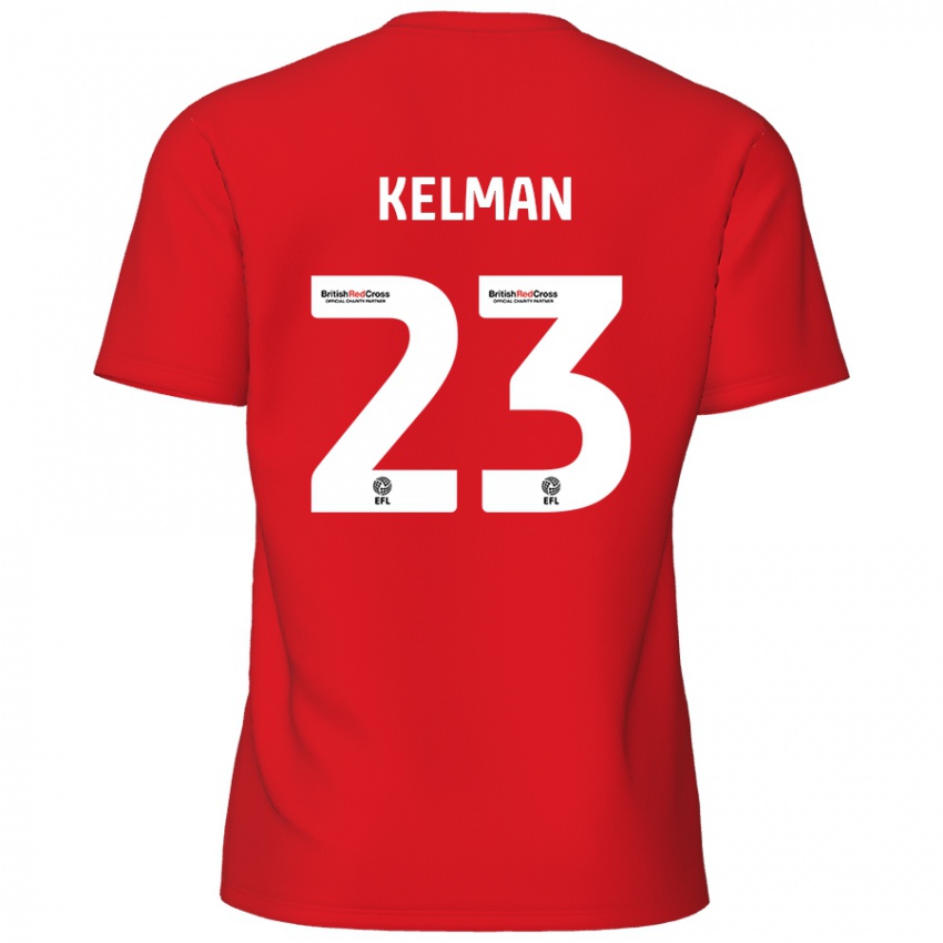 Niño Camiseta Charlie Kelman #23 Rojo 1ª Equipación 2024/25 La Camisa