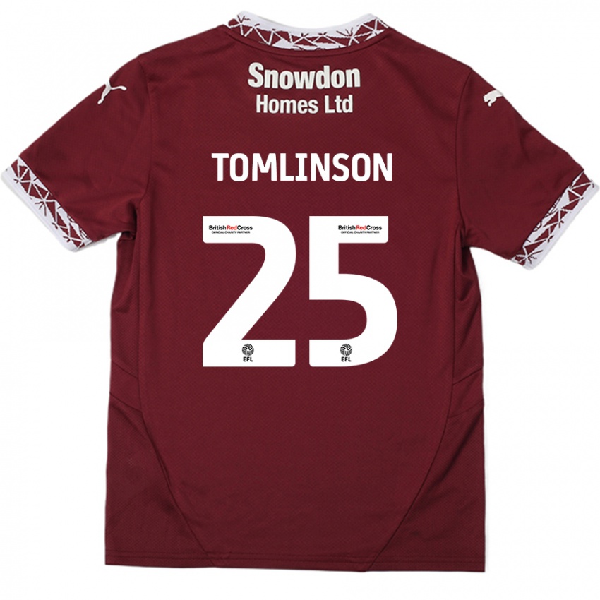 Niño Camiseta Josh Tomlinson #25 Borgoña 1ª Equipación 2024/25 La Camisa