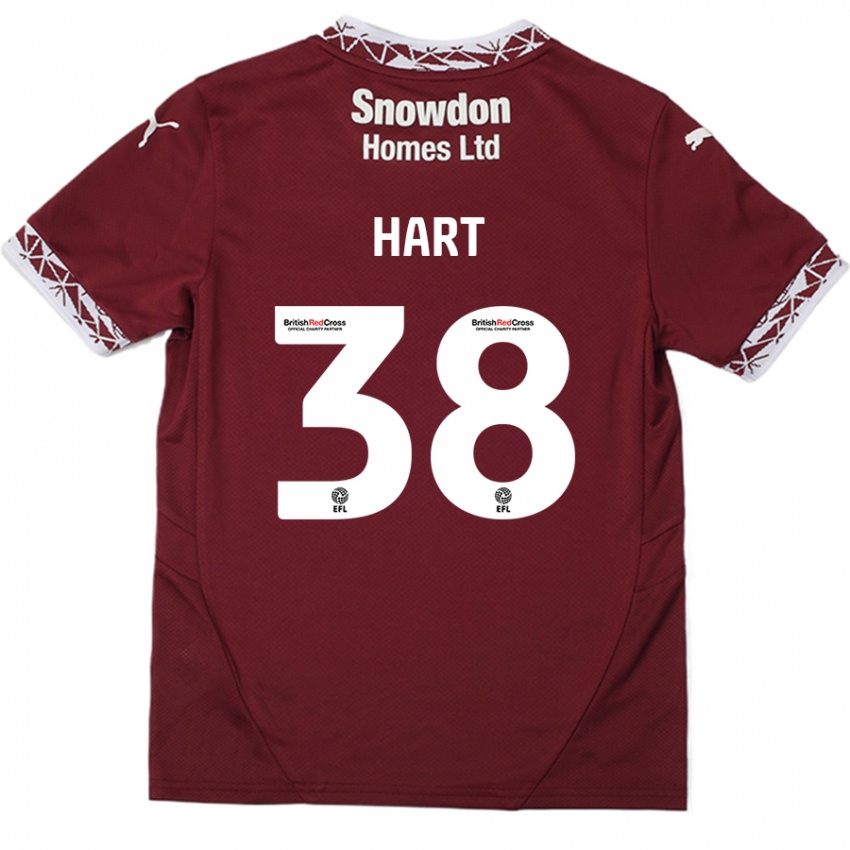 Niño Camiseta Jamari Hart #38 Borgoña 1ª Equipación 2024/25 La Camisa