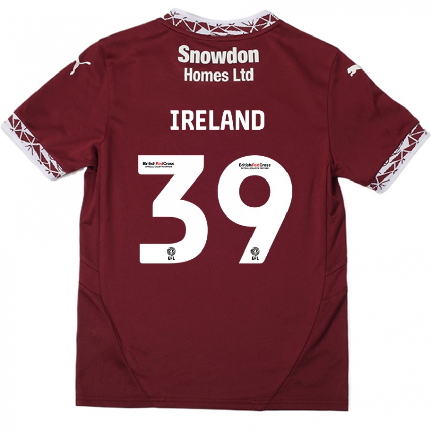 Niño Camiseta Matthew Ireland #39 Borgoña 1ª Equipación 2024/25 La Camisa