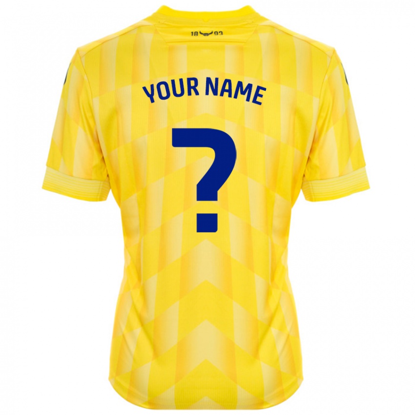 Niño Camiseta Su Nombre #0 Amarillo 1ª Equipación 2024/25 La Camisa