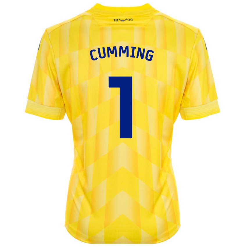 Niño Camiseta Jamie Cumming #1 Amarillo 1ª Equipación 2024/25 La Camisa