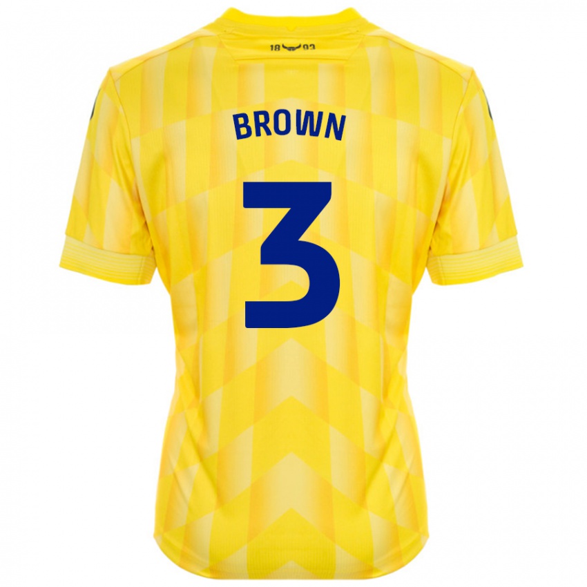 Niño Camiseta Ciaron Brown #3 Amarillo 1ª Equipación 2024/25 La Camisa