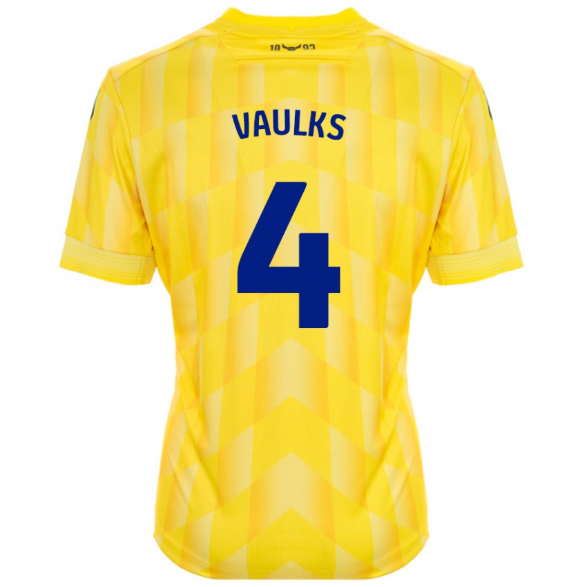 Niño Camiseta Will Vaulks #4 Amarillo 1ª Equipación 2024/25 La Camisa