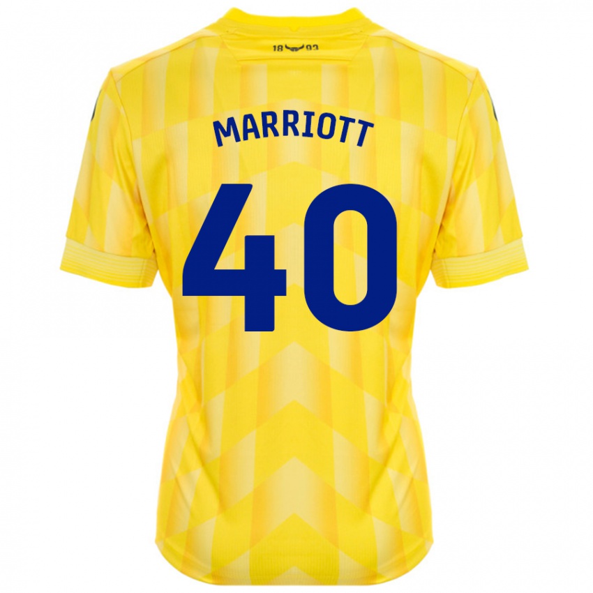 Niño Camiseta Monty Marriott #40 Amarillo 1ª Equipación 2024/25 La Camisa