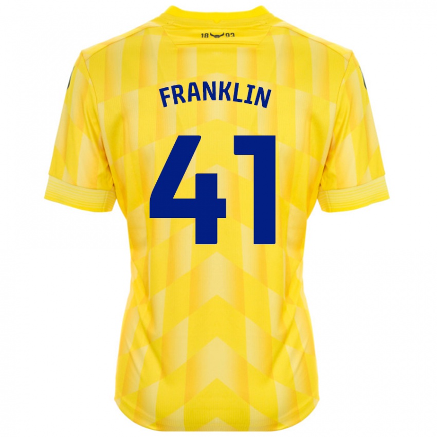 Niño Camiseta George Franklin #41 Amarillo 1ª Equipación 2024/25 La Camisa