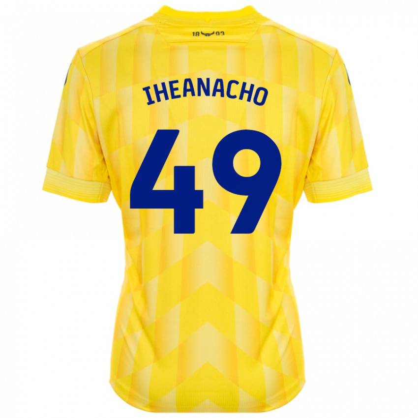 Niño Camiseta Josh Iheanacho #49 Amarillo 1ª Equipación 2024/25 La Camisa