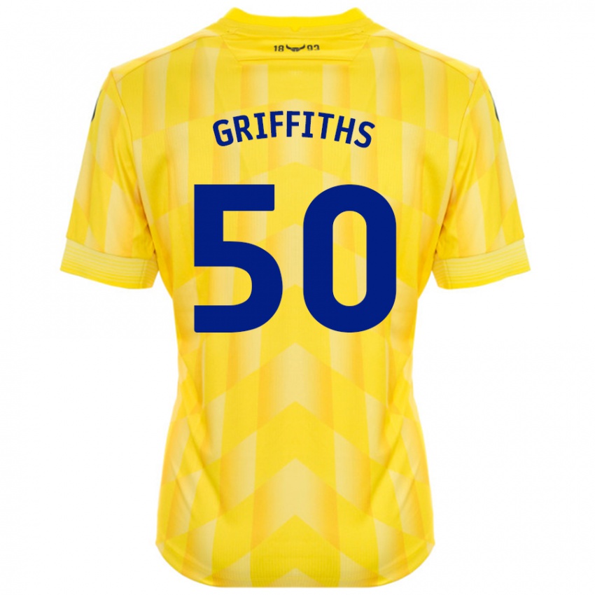 Niño Camiseta Louis Griffiths #50 Amarillo 1ª Equipación 2024/25 La Camisa