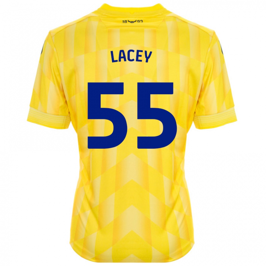 Niño Camiseta Aaron Lacey #55 Amarillo 1ª Equipación 2024/25 La Camisa