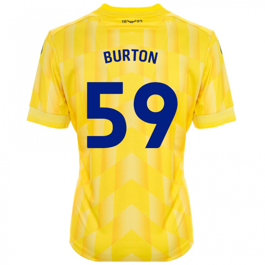 Niño Camiseta Kasway Burton #59 Amarillo 1ª Equipación 2024/25 La Camisa