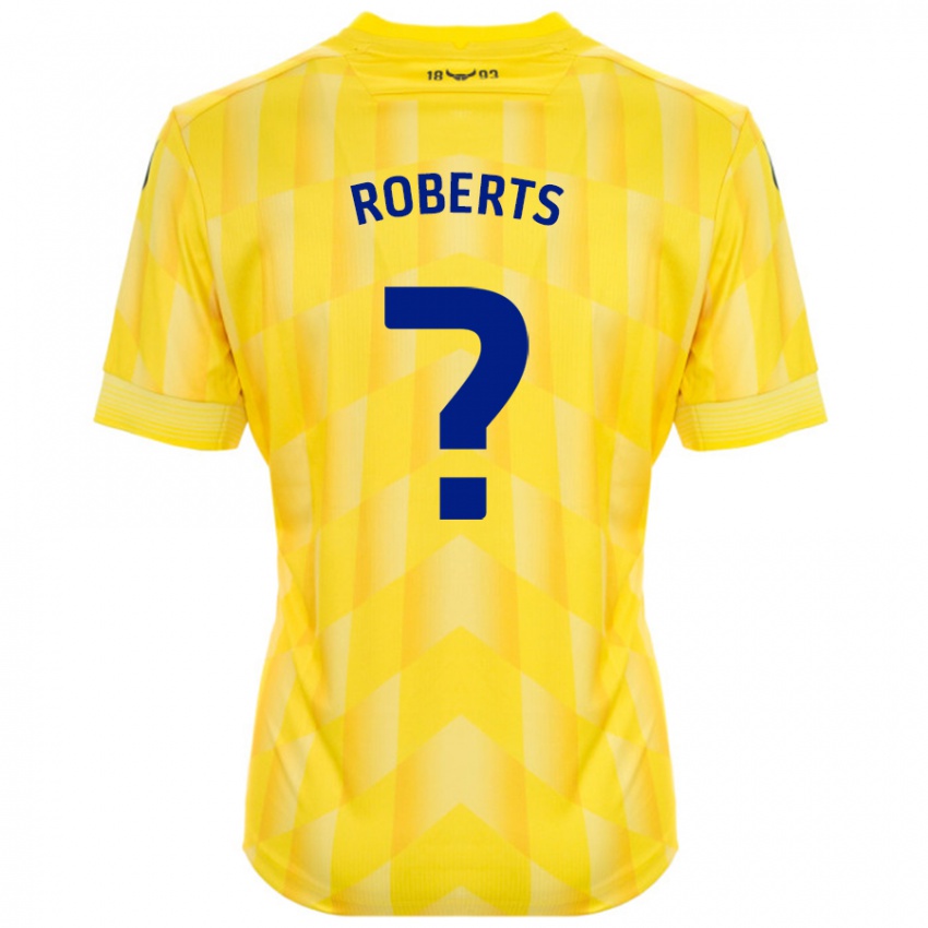 Niño Camiseta Amber Roberts #0 Amarillo 1ª Equipación 2024/25 La Camisa