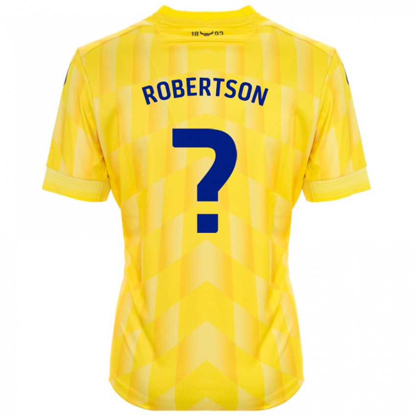 Niño Camiseta Maddie Robertson #0 Amarillo 1ª Equipación 2024/25 La Camisa