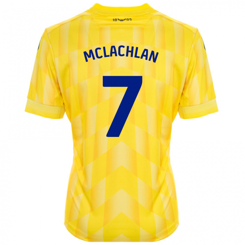 Niño Camiseta Daisy Mclachlan #7 Amarillo 1ª Equipación 2024/25 La Camisa