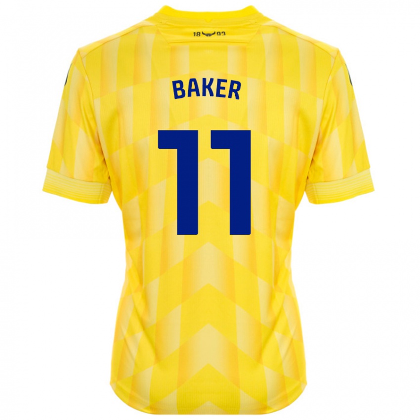 Niño Camiseta Sophie Baker #11 Amarillo 1ª Equipación 2024/25 La Camisa