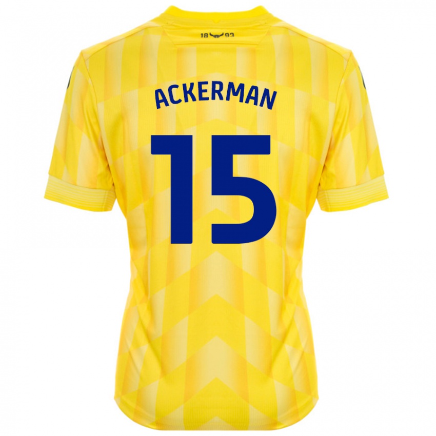 Niño Camiseta Daisy Ackerman #15 Amarillo 1ª Equipación 2024/25 La Camisa