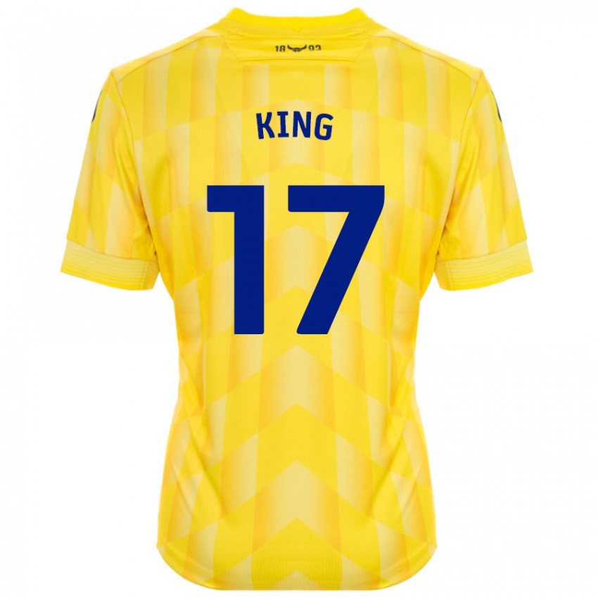 Niño Camiseta Sarah King #17 Amarillo 1ª Equipación 2024/25 La Camisa