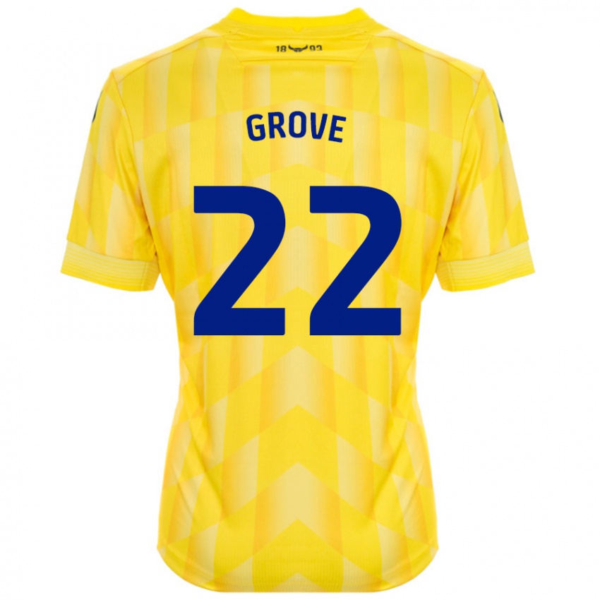 Niño Camiseta Jade Grove #22 Amarillo 1ª Equipación 2024/25 La Camisa