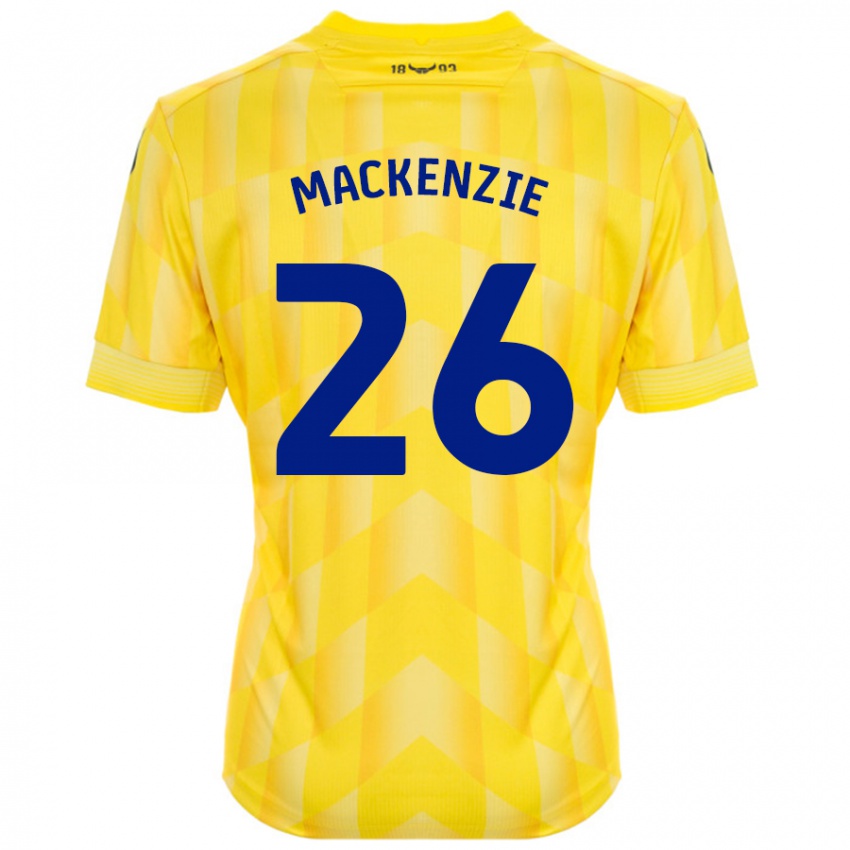 Niño Camiseta Hannah Mackenzie #26 Amarillo 1ª Equipación 2024/25 La Camisa