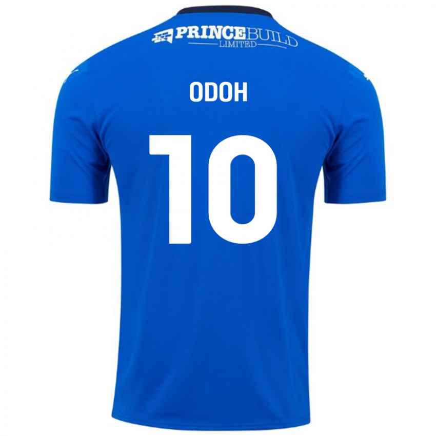 Niño Camiseta Abraham Odoh #10 Azul Blanco 1ª Equipación 2024/25 La Camisa