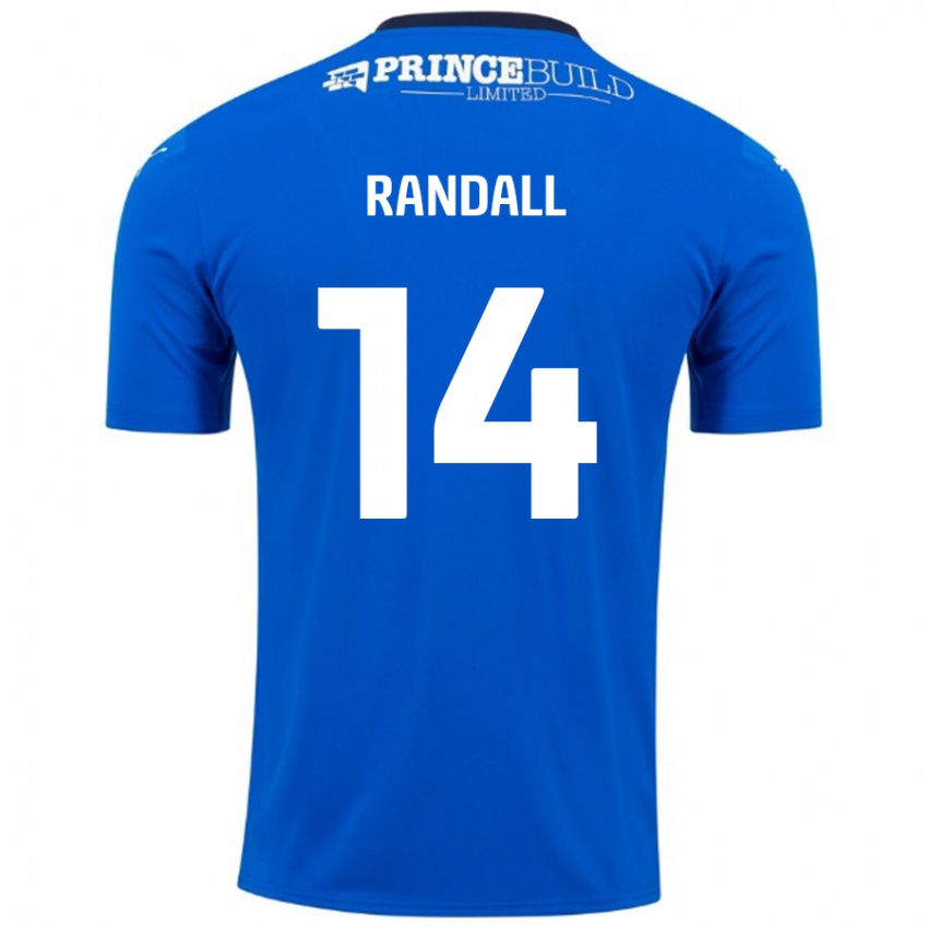 Niño Camiseta Joel Randall #14 Azul Blanco 1ª Equipación 2024/25 La Camisa