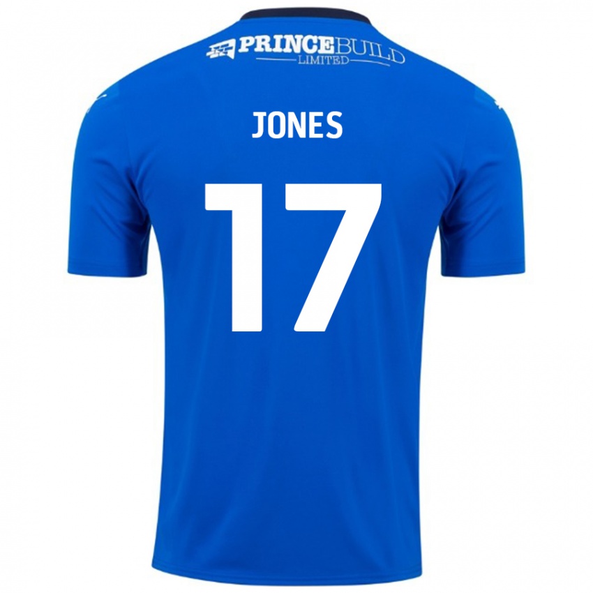 Niño Camiseta Ricky-Jade Jones #17 Azul Blanco 1ª Equipación 2024/25 La Camisa