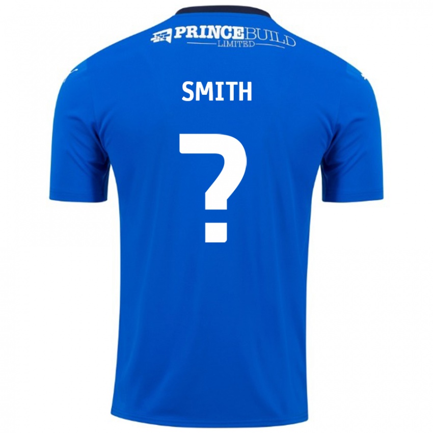 Niño Camiseta Bastian Smith #0 Azul Blanco 1ª Equipación 2024/25 La Camisa