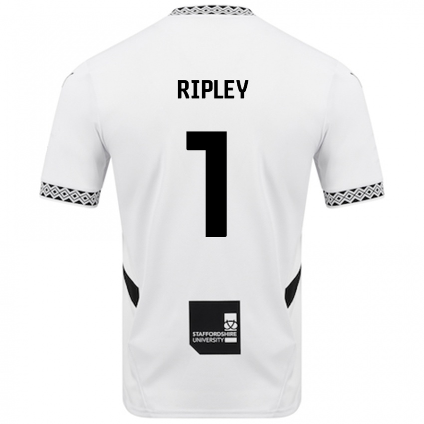 Niño Camiseta Connor Ripley #1 Blanco 1ª Equipación 2024/25 La Camisa