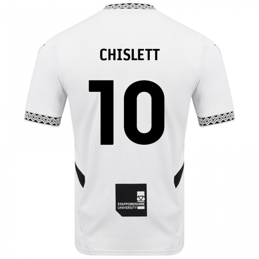 Niño Camiseta Ethan Chislett #10 Blanco 1ª Equipación 2024/25 La Camisa