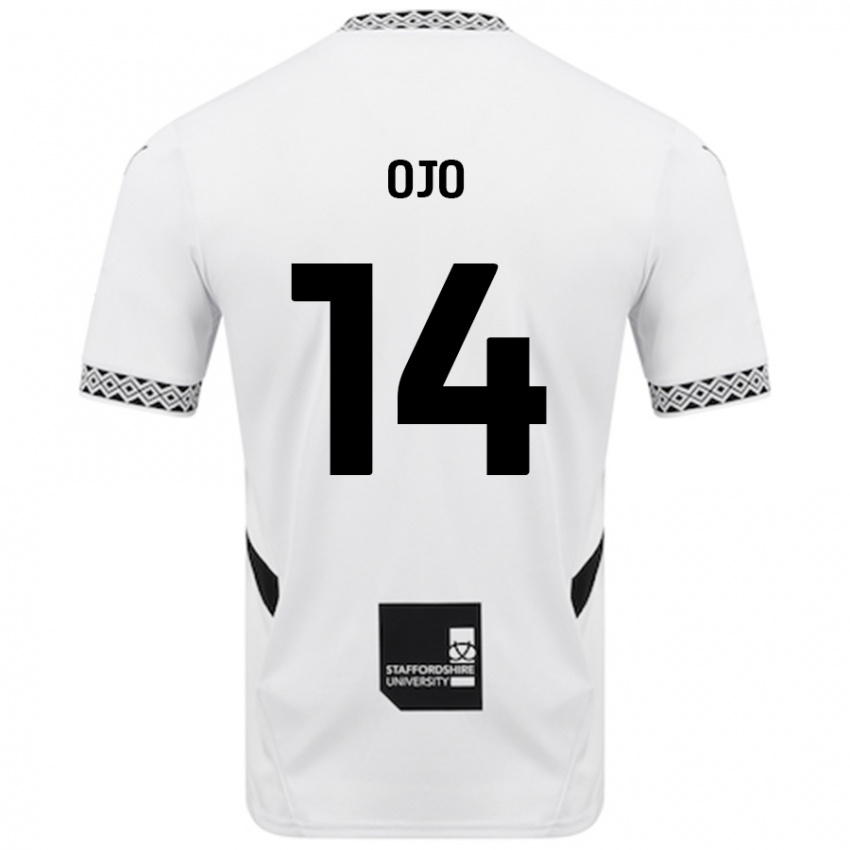 Niño Camiseta Funso Ojo #14 Blanco 1ª Equipación 2024/25 La Camisa