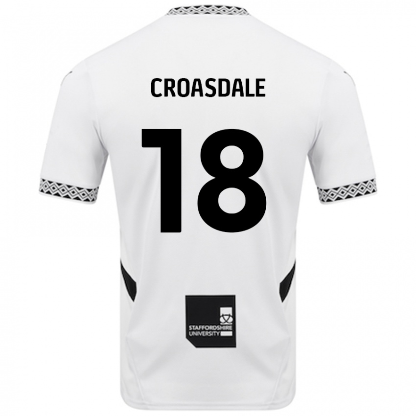 Niño Camiseta Ryan Croasdale #18 Blanco 1ª Equipación 2024/25 La Camisa