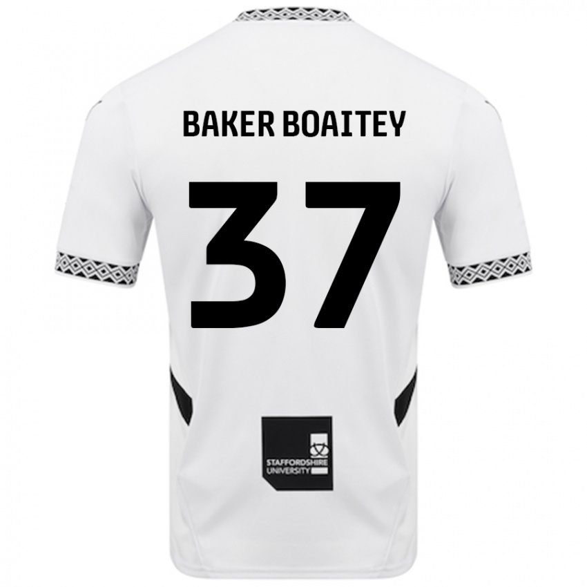 Niño Camiseta Benicio Baker-Boaitey #37 Blanco 1ª Equipación 2024/25 La Camisa