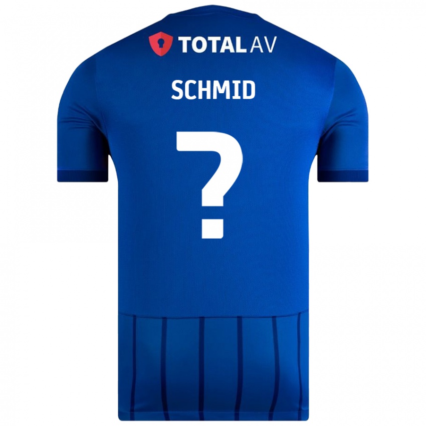 Niño Camiseta Nicolas Schmid #0 Azul 1ª Equipación 2024/25 La Camisa