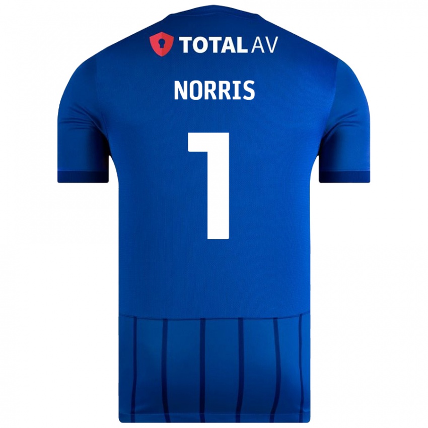 Niño Camiseta Will Norris #1 Azul 1ª Equipación 2024/25 La Camisa