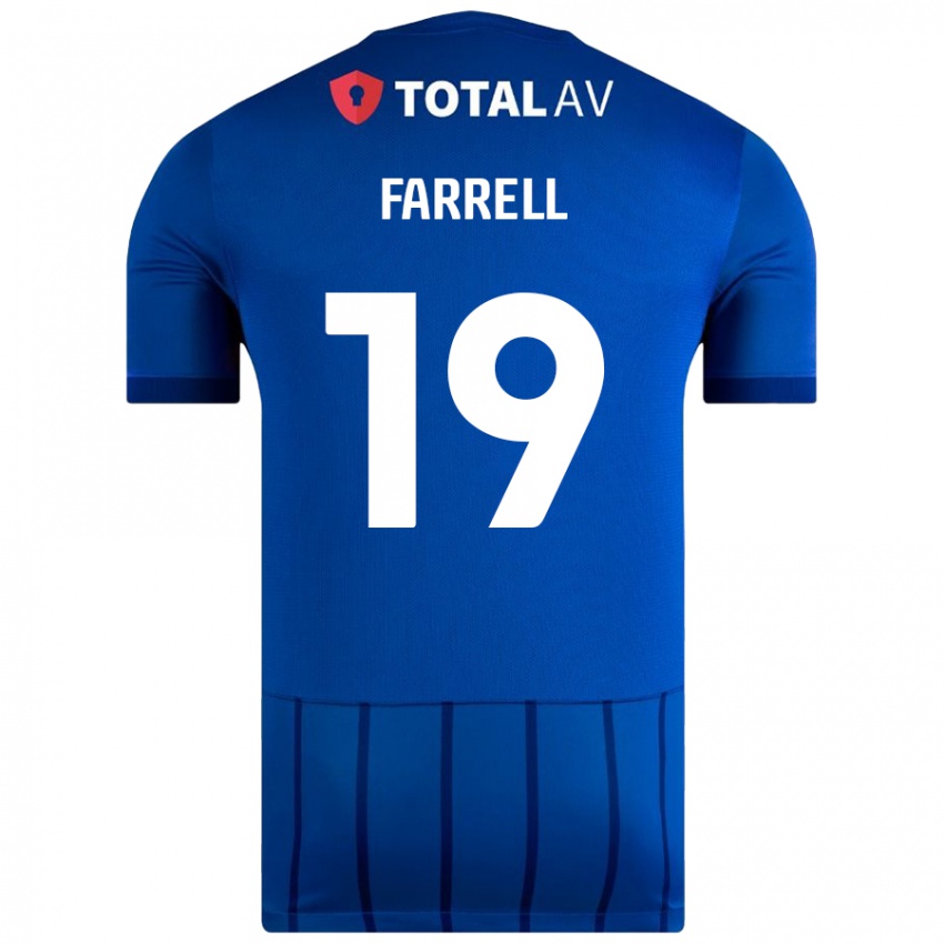 Niño Camiseta Jacob Farrell #19 Azul 1ª Equipación 2024/25 La Camisa