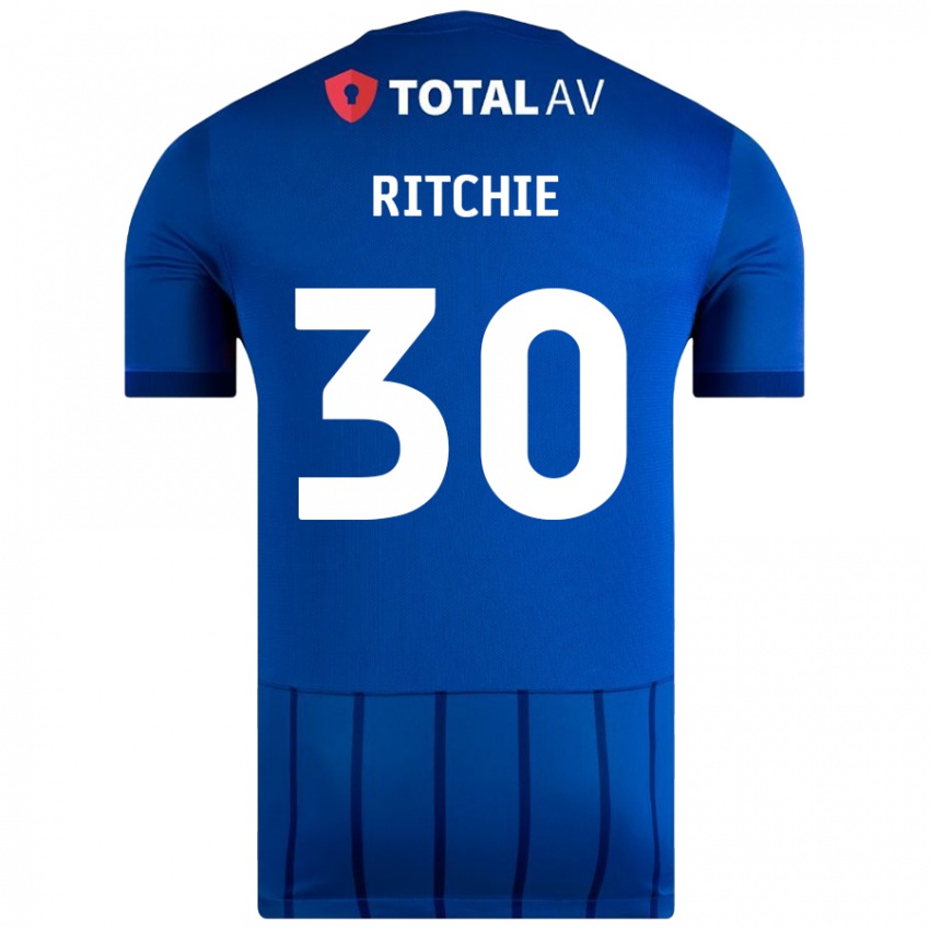 Niño Camiseta Matt Ritchie #30 Azul 1ª Equipación 2024/25 La Camisa