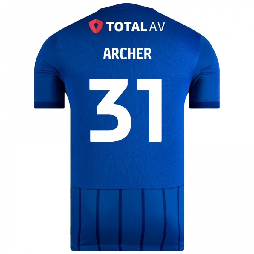 Niño Camiseta Jordan Archer #31 Azul 1ª Equipación 2024/25 La Camisa