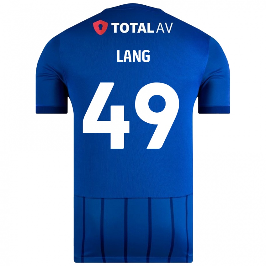 Niño Camiseta Callum Lang #49 Azul 1ª Equipación 2024/25 La Camisa