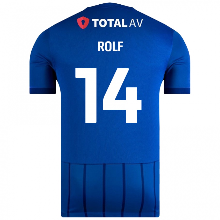 Niño Camiseta Annie Rolf #14 Azul 1ª Equipación 2024/25 La Camisa