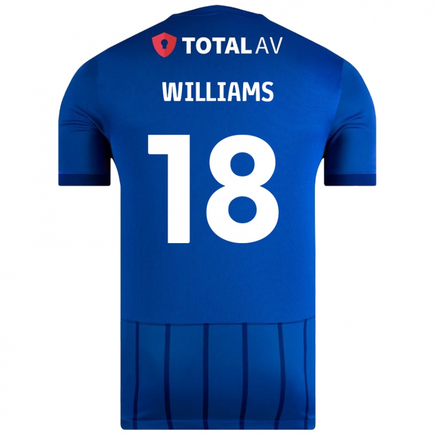 Niño Camiseta Scarlett Williams #18 Azul 1ª Equipación 2024/25 La Camisa