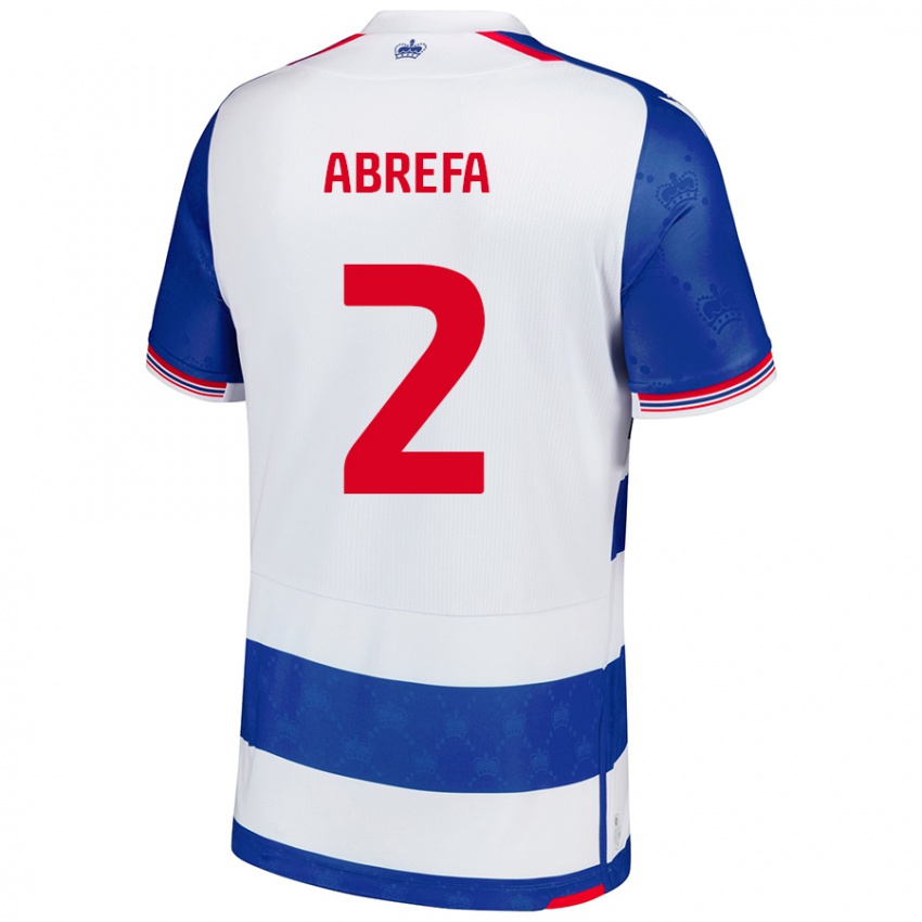 Niño Camiseta Kelvin Abrefa #2 Azul Blanco 1ª Equipación 2024/25 La Camisa