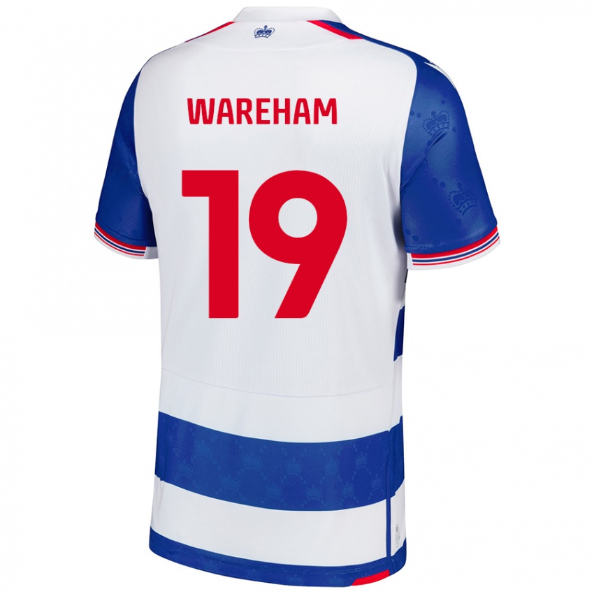 Niño Camiseta Jayden Wareham #19 Azul Blanco 1ª Equipación 2024/25 La Camisa