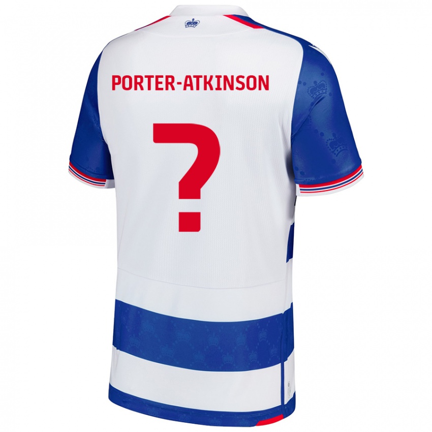 Niño Camiseta Jayden Porter-Atkinson #0 Azul Blanco 1ª Equipación 2024/25 La Camisa