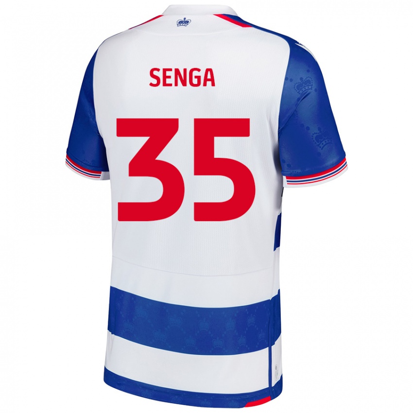 Niño Camiseta Jack Senga #35 Azul Blanco 1ª Equipación 2024/25 La Camisa