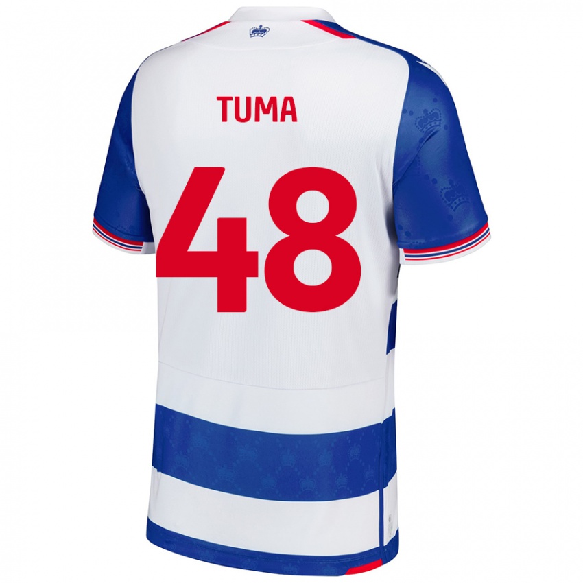 Niño Camiseta Basil Tuma #48 Azul Blanco 1ª Equipación 2024/25 La Camisa