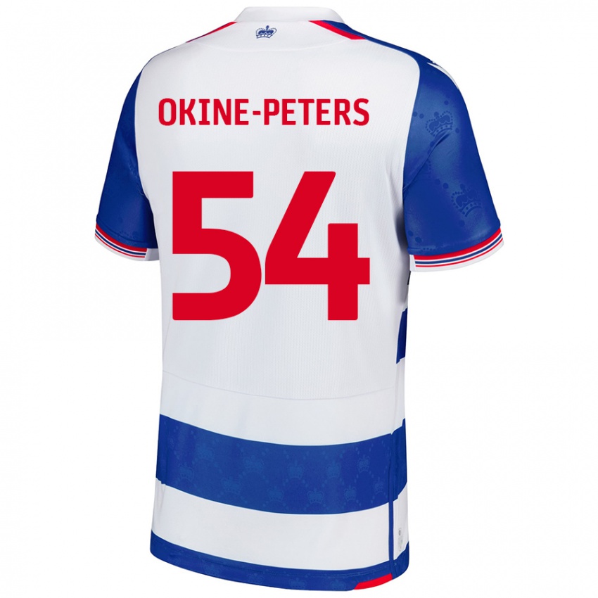 Niño Camiseta Jeremiah Okine-Peters #54 Azul Blanco 1ª Equipación 2024/25 La Camisa